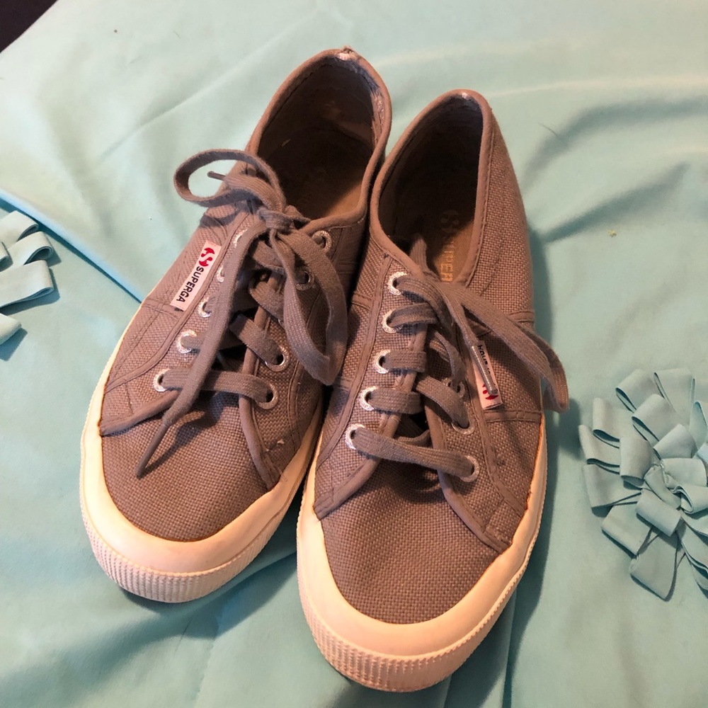 Grey Superga Shoes